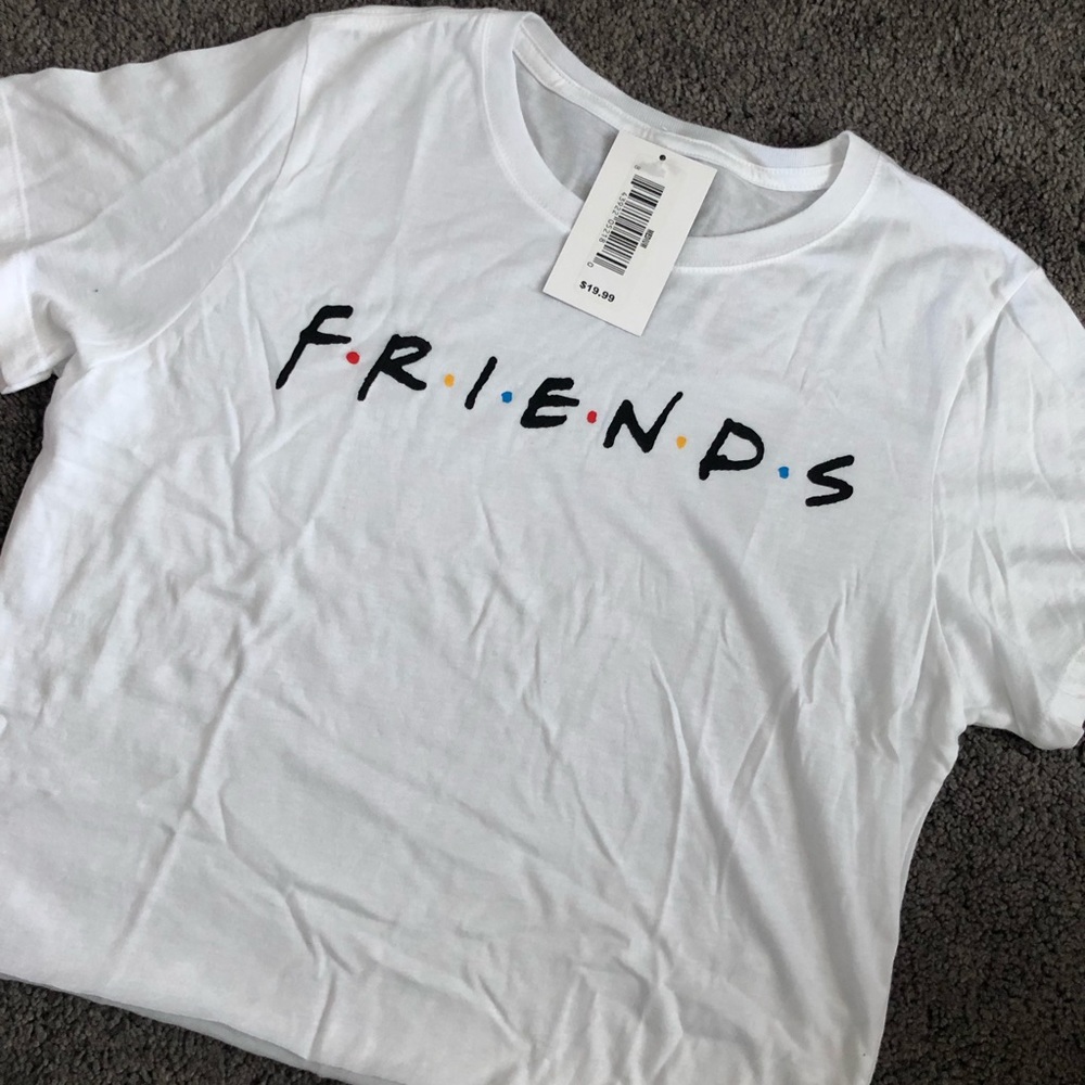 Friends TV Show Plain White Shirt Medium